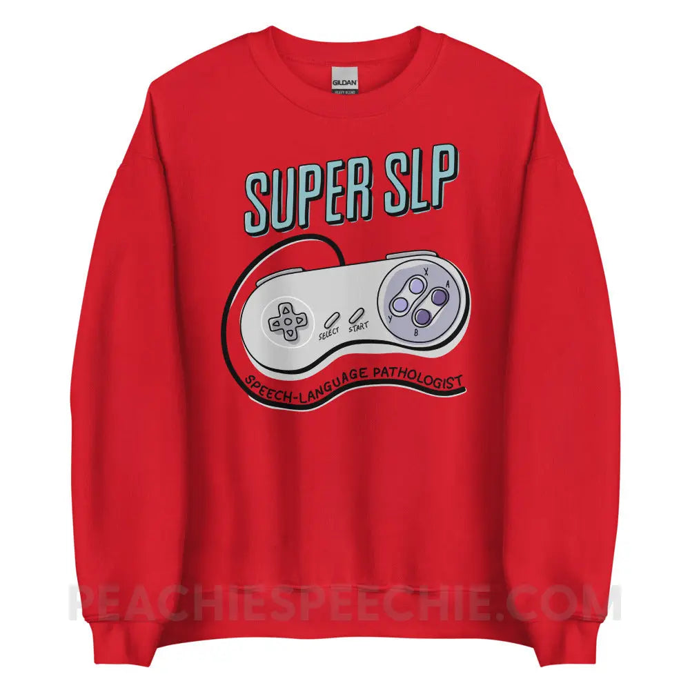 Super SLP Retro Controller Classic Sweatshirt - Red / S - peachiespeechie.com