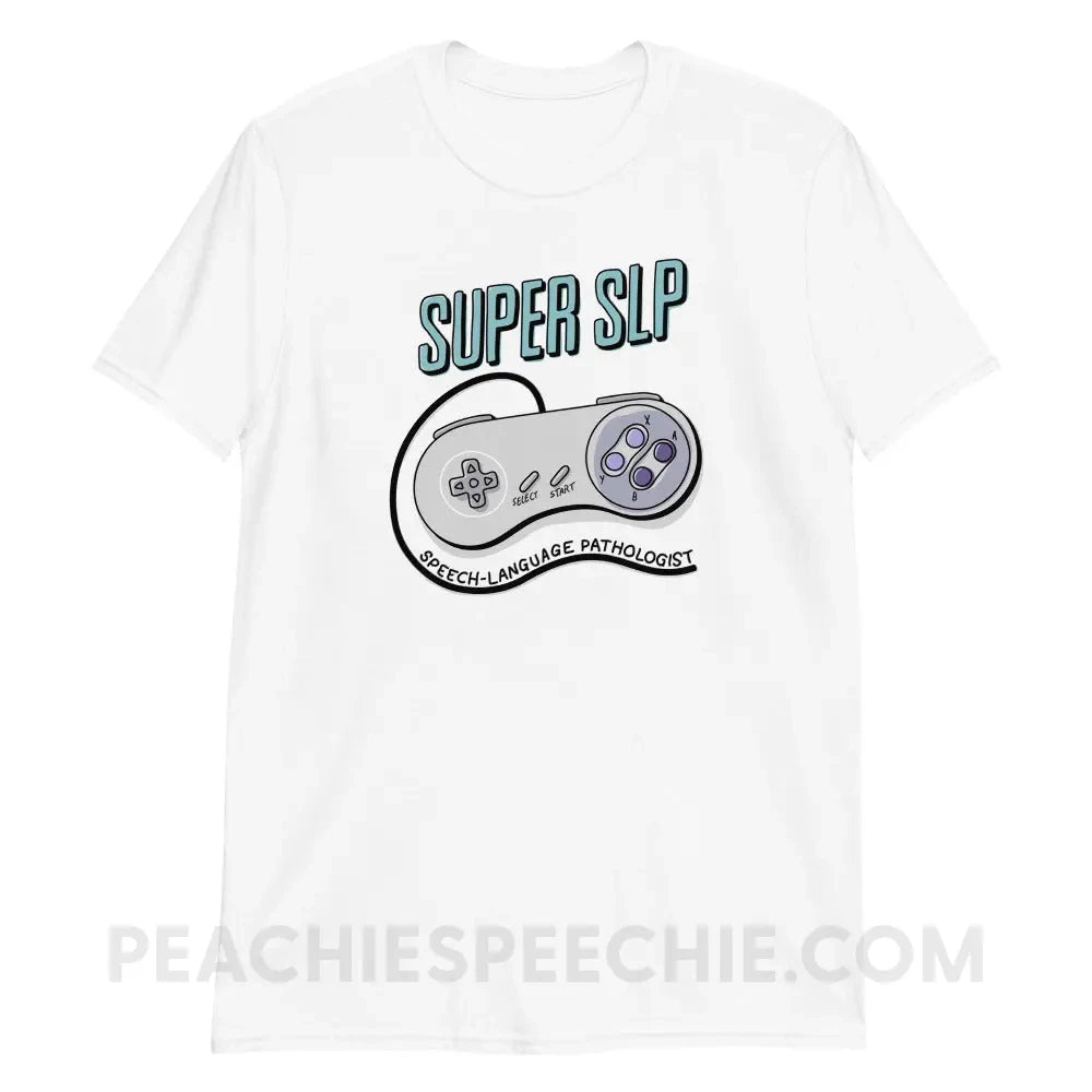 Super SLP Retro Controller Classic Tee - White / S - peachiespeechie.com