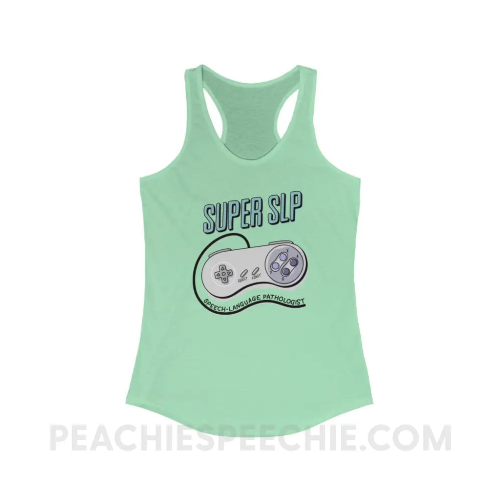 Super SLP Retro Controller Superfly Racerback - Solid Mint / XS - Tank Top peachiespeechie.com