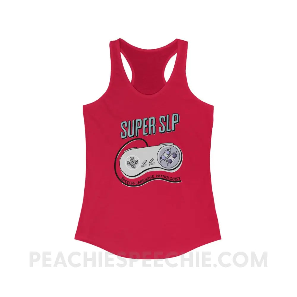 Super SLP Retro Controller Superfly Racerback - Solid Red / XS - Tank Top peachiespeechie.com