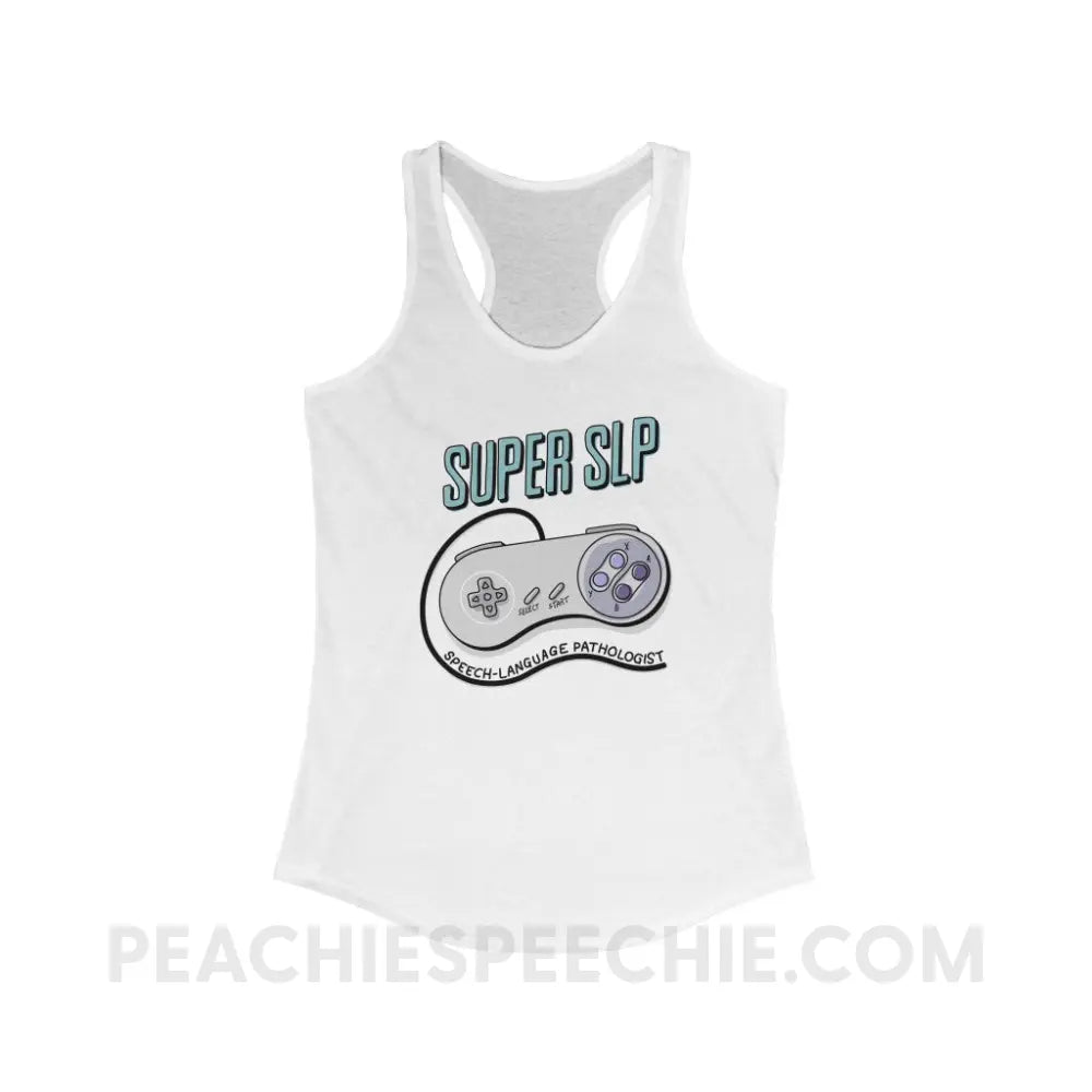 Super SLP Retro Controller Superfly Racerback - Solid White / XS - Tank Top peachiespeechie.com