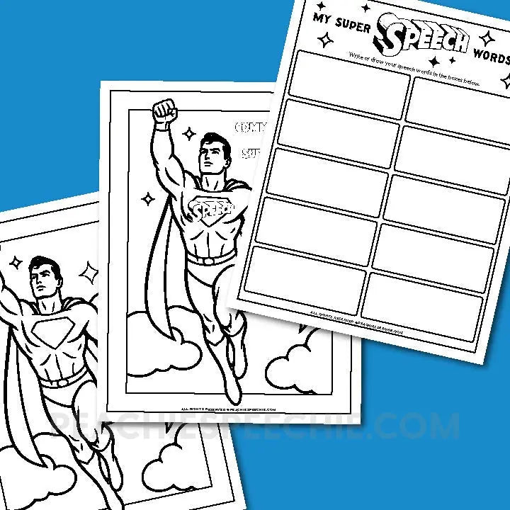 Super Speech Downloadable Poster & Activities - peachiespeechie.com