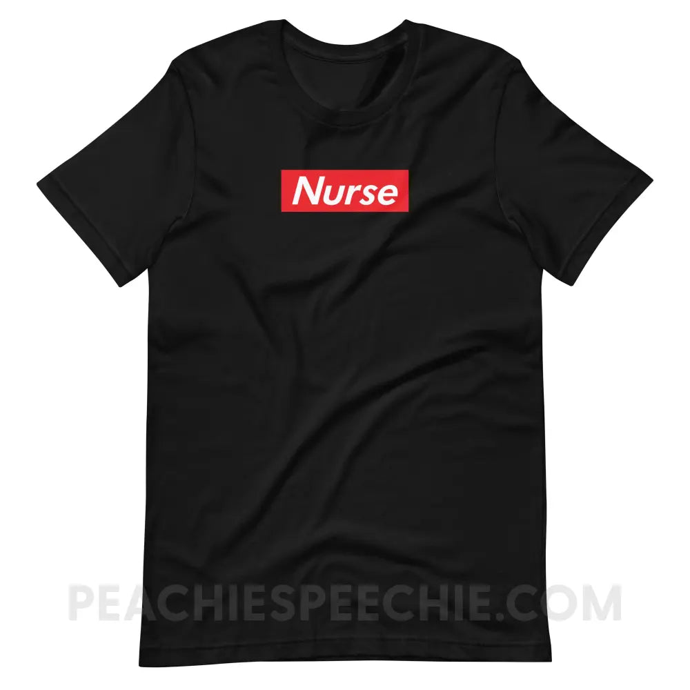 Supreme Nurse Premium Soft Tee - Black / S - T-Shirt peachiespeechie.com