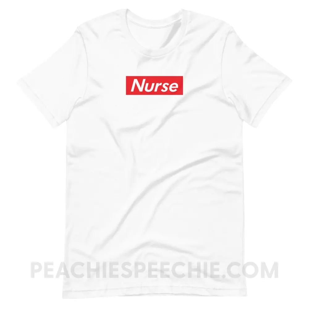 Supreme Nurse Premium Soft Tee - White / S - T-Shirt peachiespeechie.com