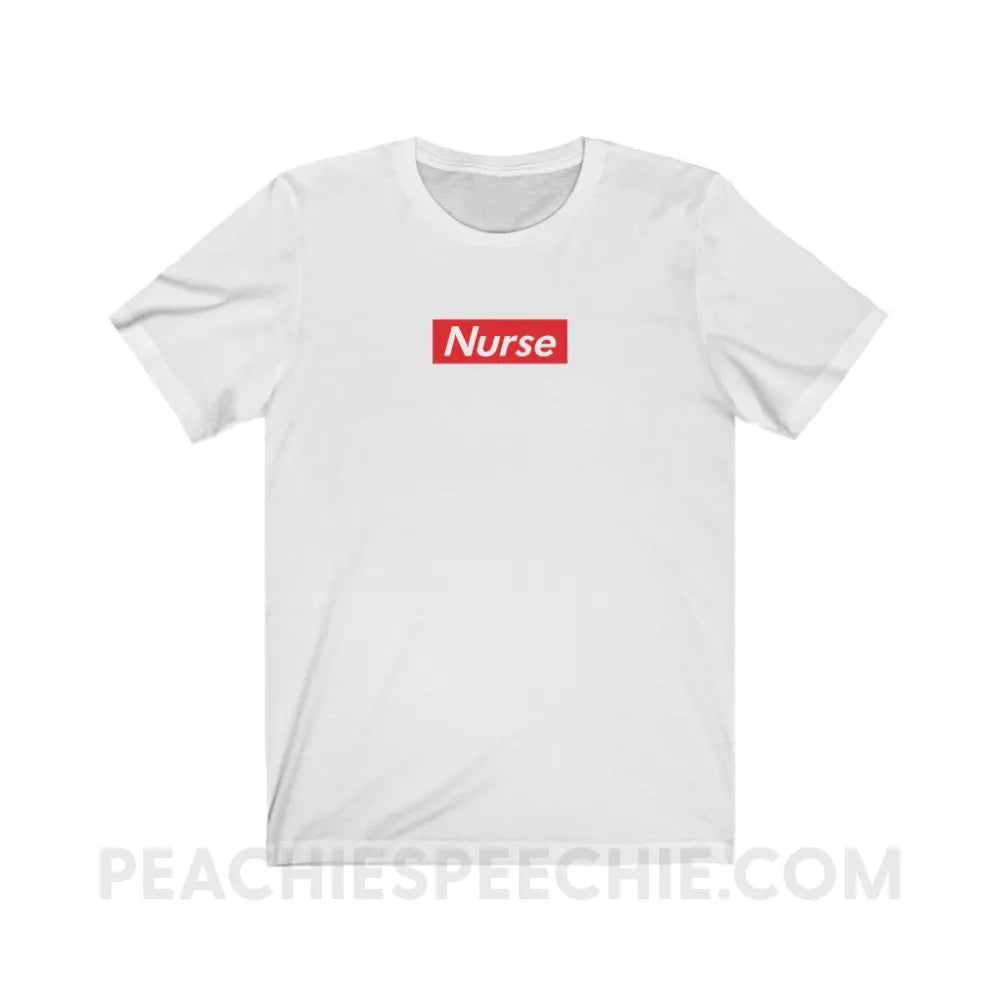 Supreme Nurse Premium Soft Tee - White / S - T-Shirt peachiespeechie.com