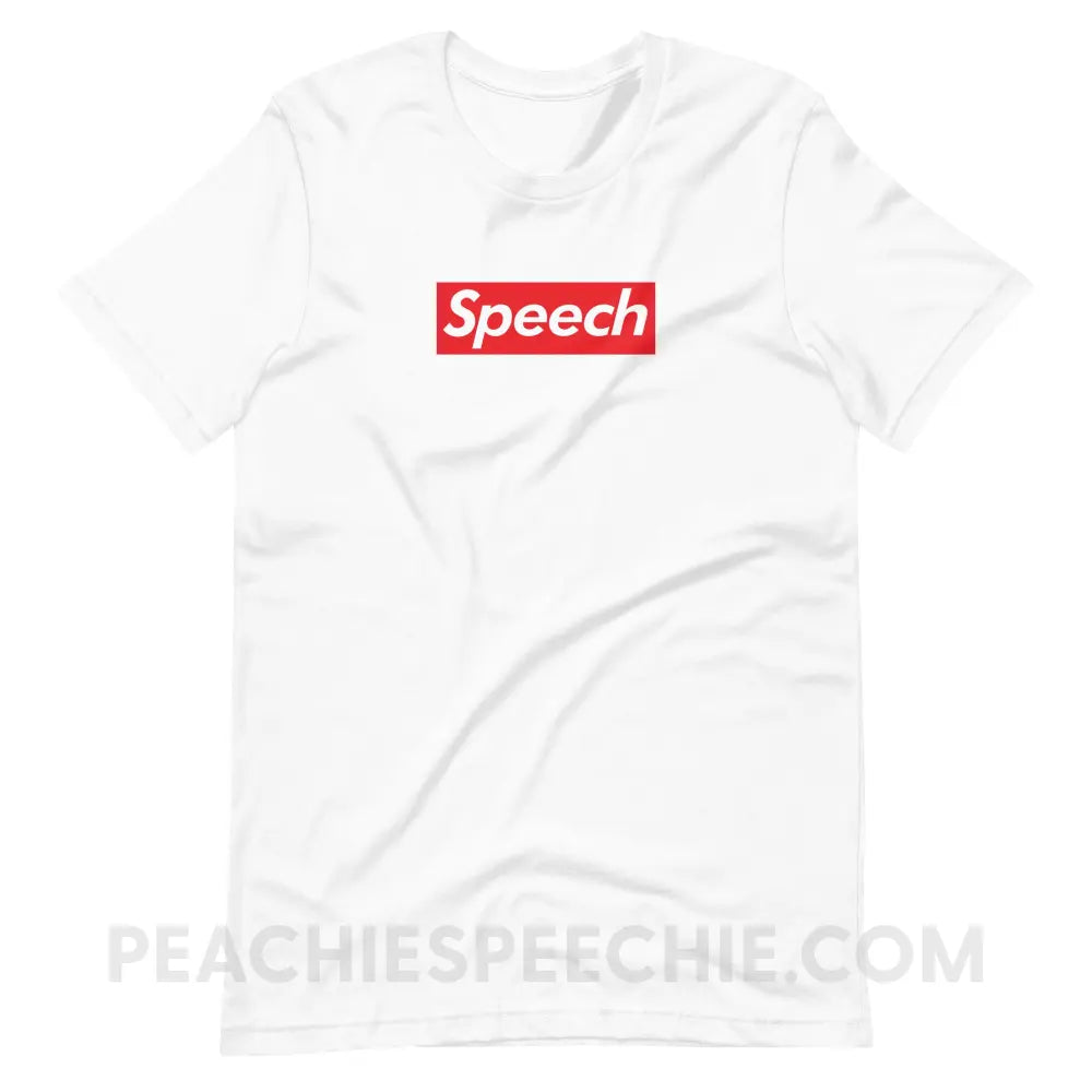 Supreme Speech Premium Soft Tee - White / S - T-Shirt peachiespeechie.com