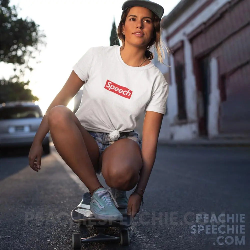 Supreme Speech Premium Soft Tee - White / S - T-Shirt peachiespeechie.com