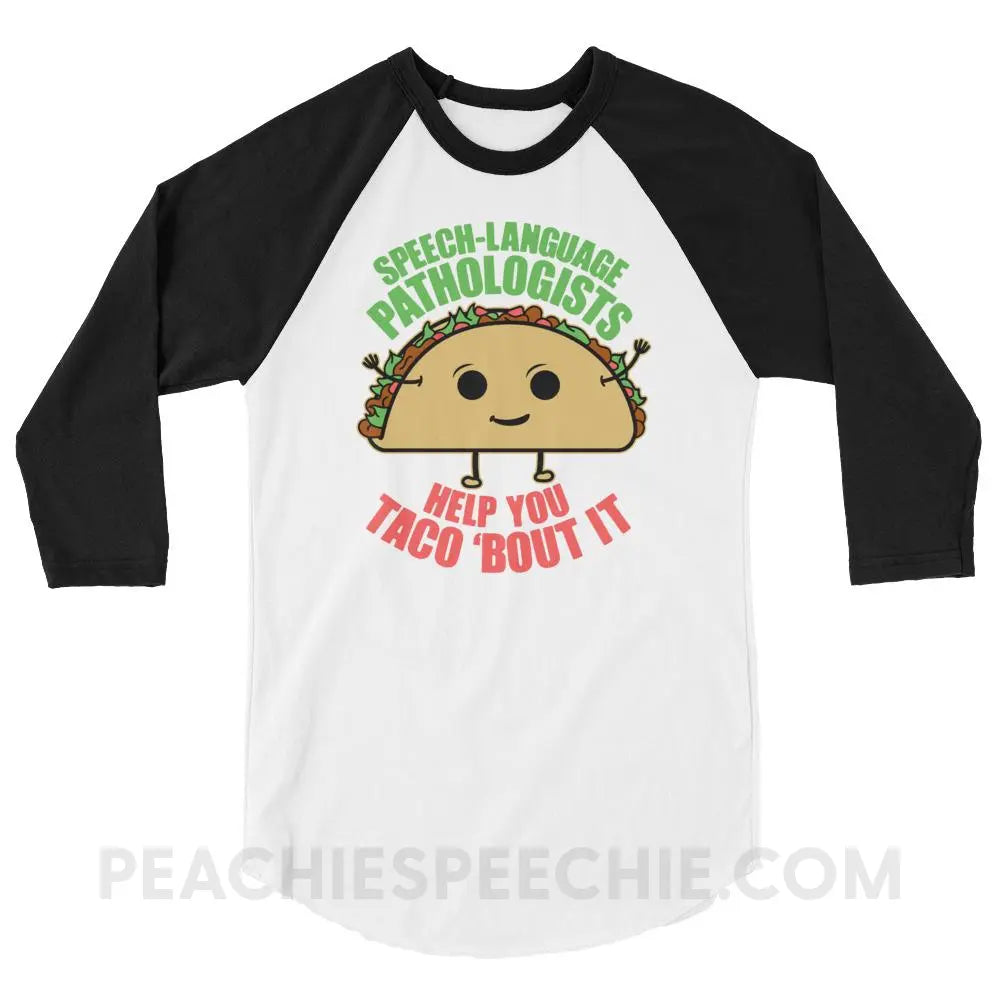Taco ’Bout It Baseball Tee - White/Black / XS T-Shirts & Tops peachiespeechie.com