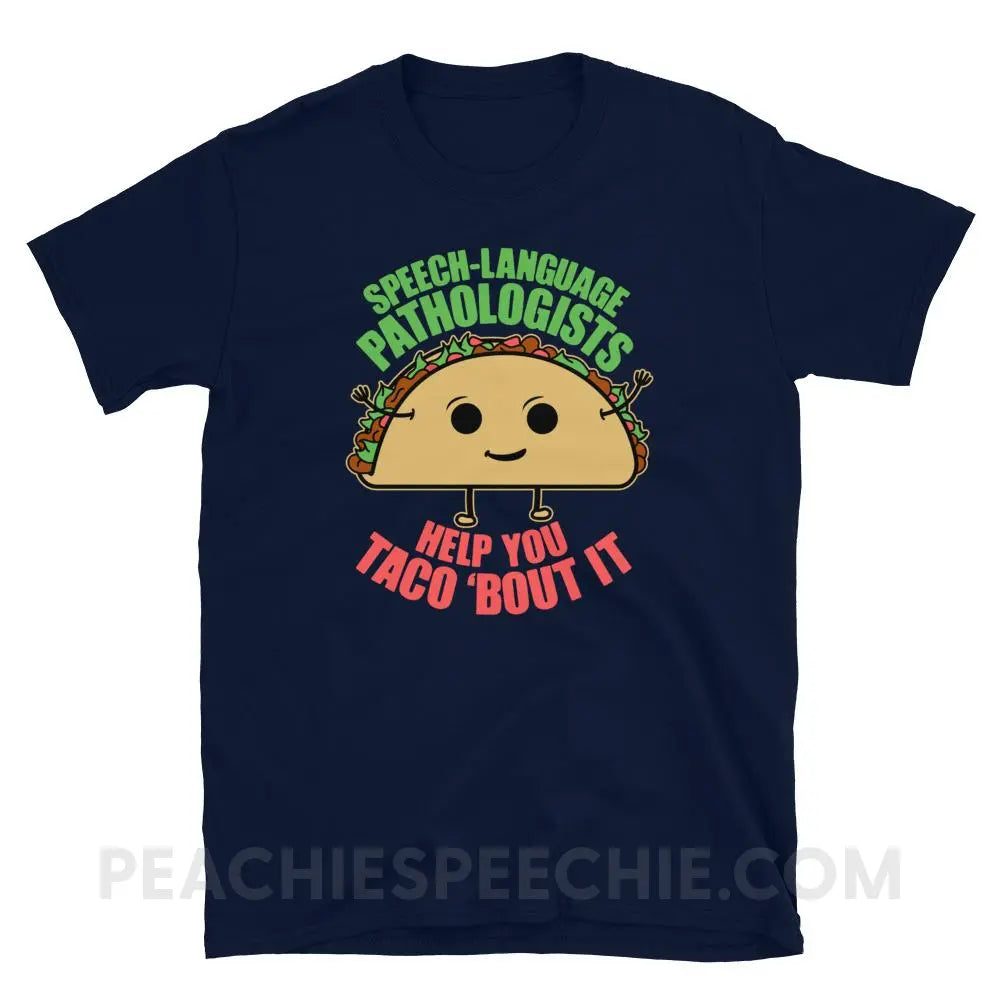 Taco ’Bout It Classic Tee - Navy / S - T-Shirts & Tops peachiespeechie.com