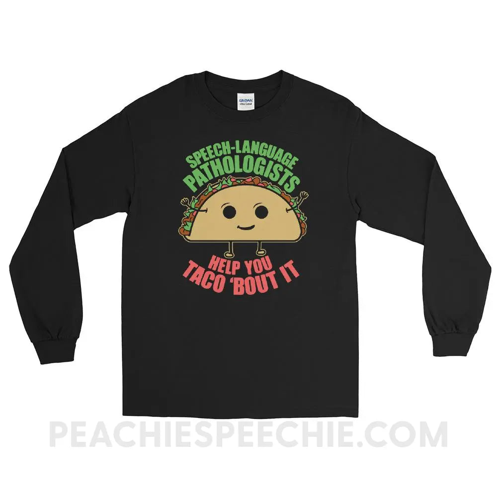 Taco ’Bout It Long Sleeve Tee - Black / S - T-Shirts & Tops peachiespeechie.com