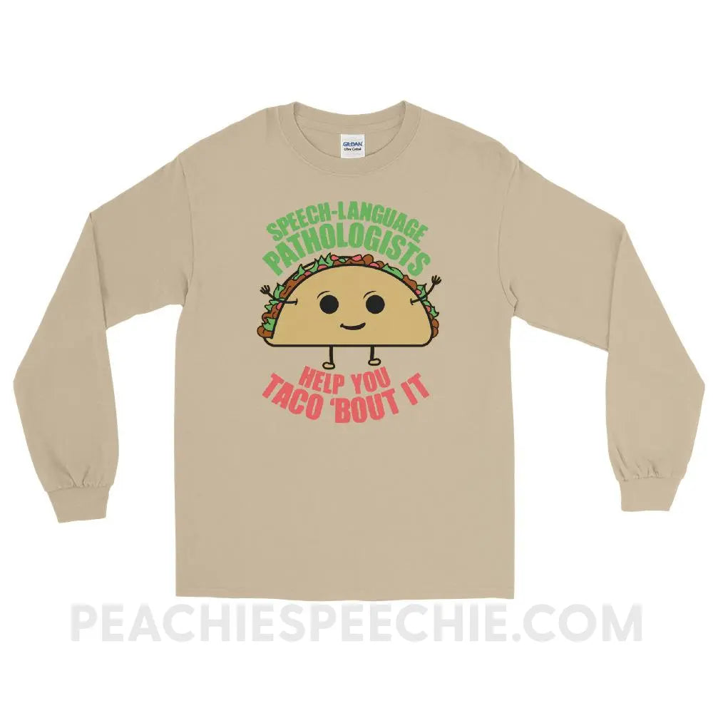 Taco ’Bout It Long Sleeve Tee - Sand / S - T-Shirts & Tops peachiespeechie.com