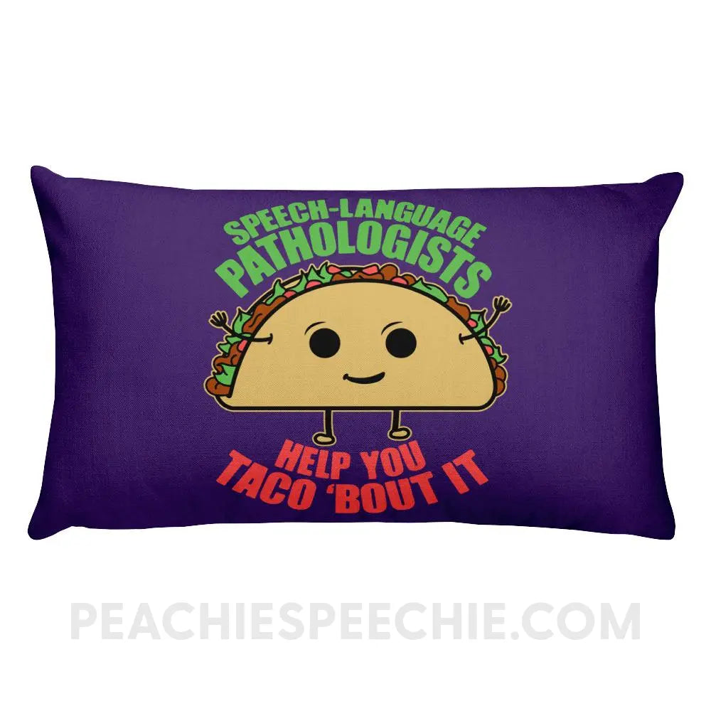 Taco ’Bout It Throw Pillow - 20×12 - Pillows peachiespeechie.com