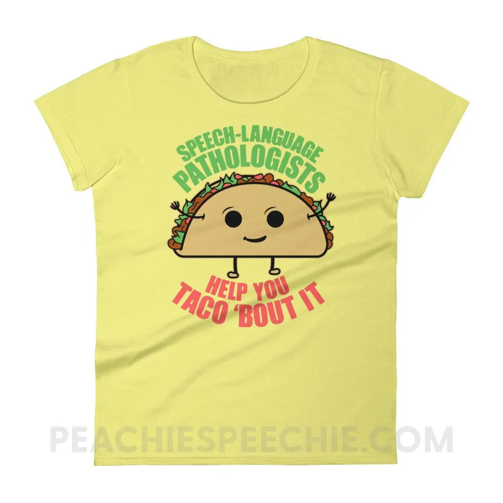 Taco ’Bout It Women’s Trendy Tee - T-Shirts & Tops peachiespeechie.com