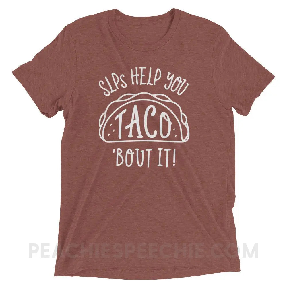 Taco’Bout It Tri-Blend Tee - Mauve Triblend / XS - T-Shirts & Tops peachiespeechie.com