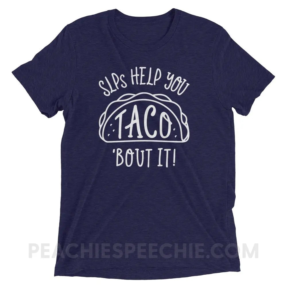 Taco’Bout It Tri-Blend Tee - Navy Triblend / XS - T-Shirts & Tops peachiespeechie.com