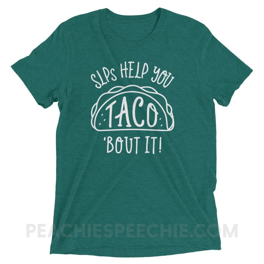 Taco’Bout It Tri-Blend Tee - Teal Triblend / XS - T-Shirts & Tops peachiespeechie.com