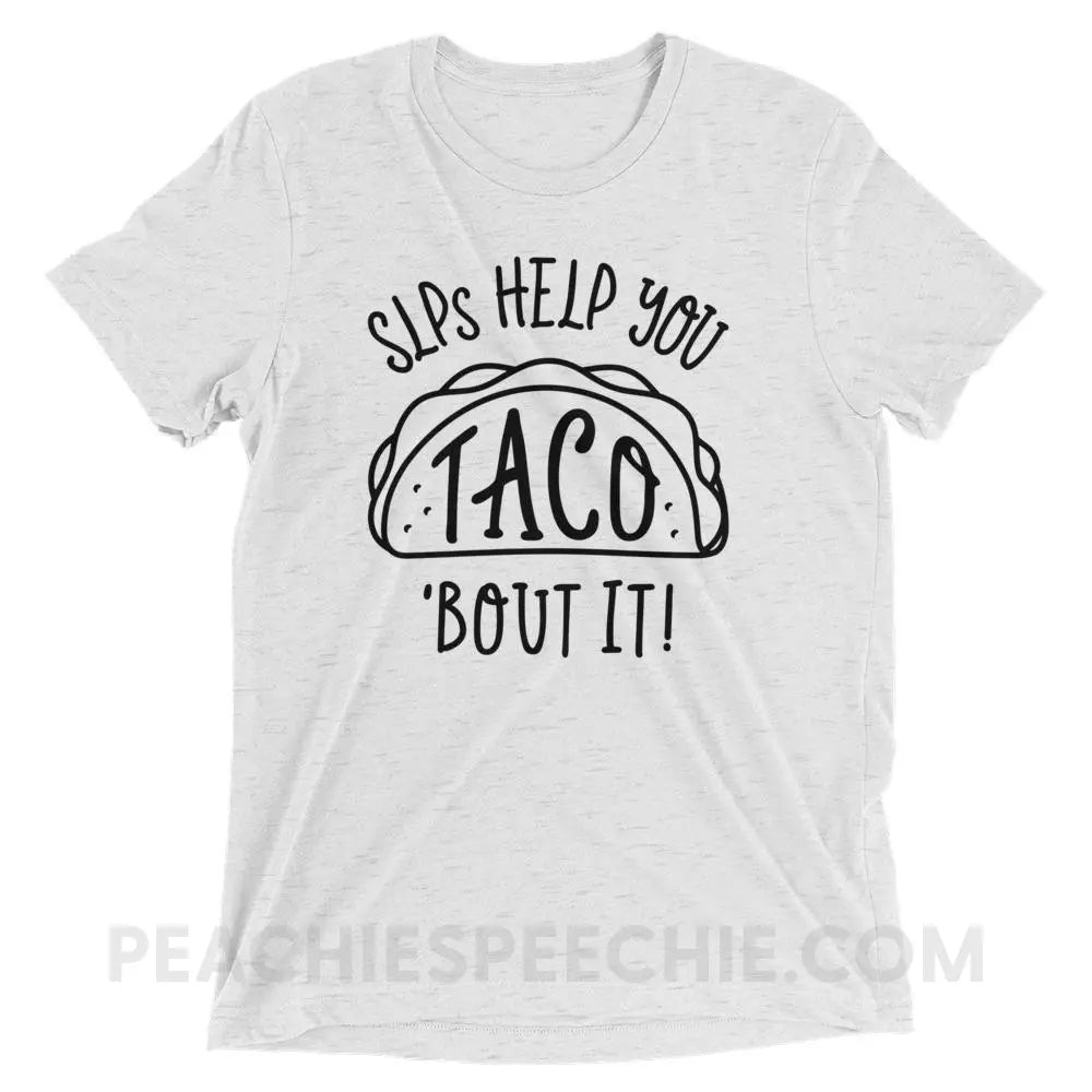 Taco’Bout It Tri-Blend Tee - White Fleck Triblend / XS - T-Shirts & Tops peachiespeechie.com