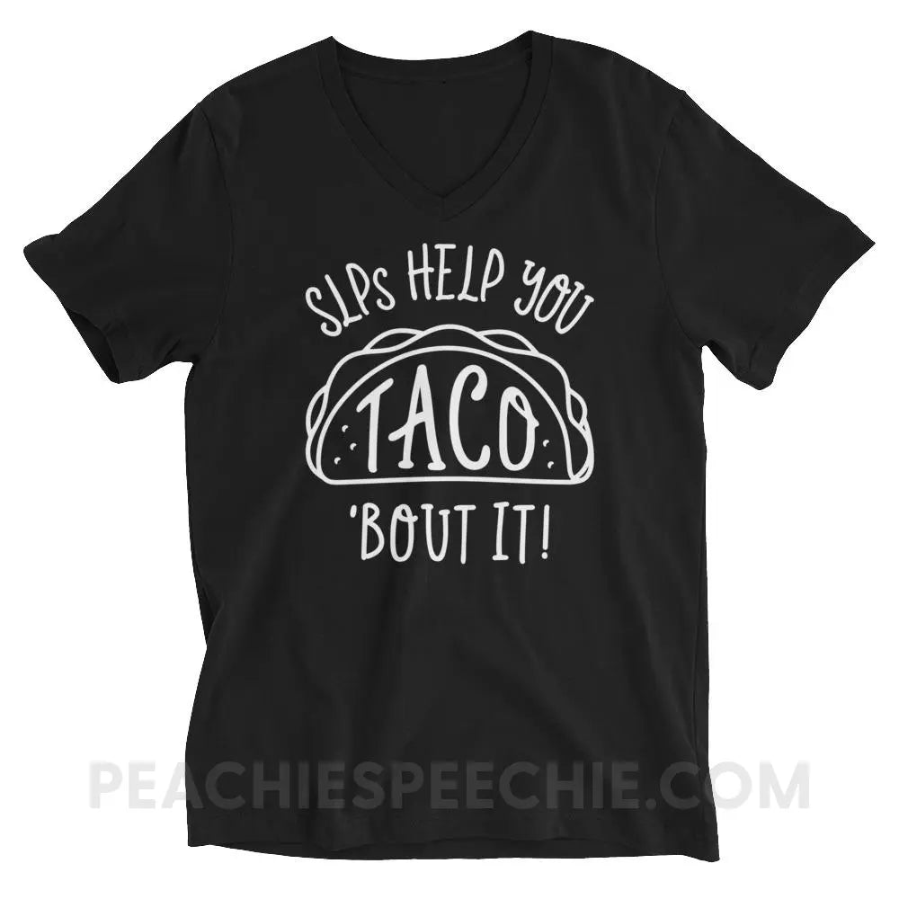 Taco’Bout It Soft V-Neck - Black / S - T-Shirts & Tops peachiespeechie.com
