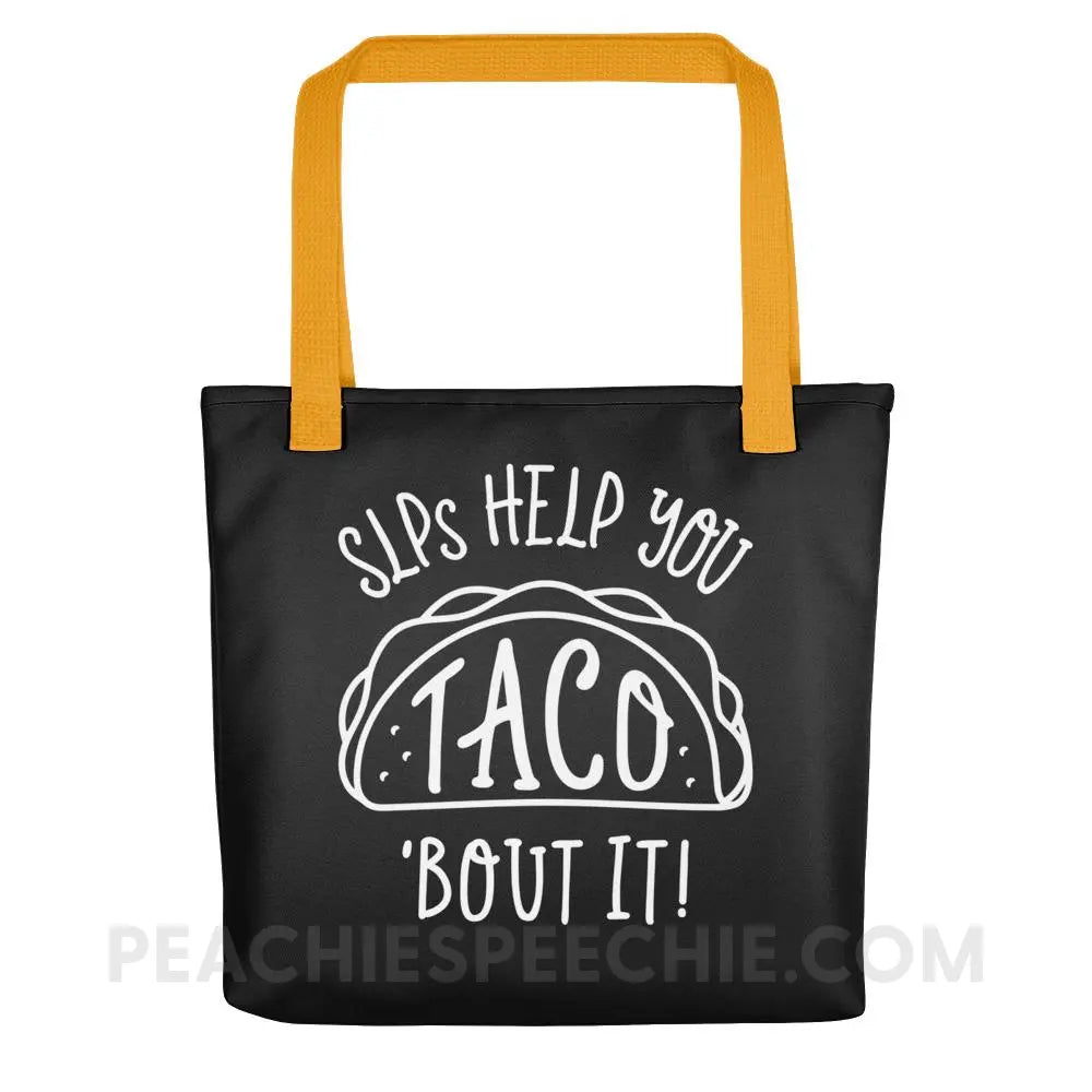Taco’Bout It Tote Bag - Yellow - Bags peachiespeechie.com