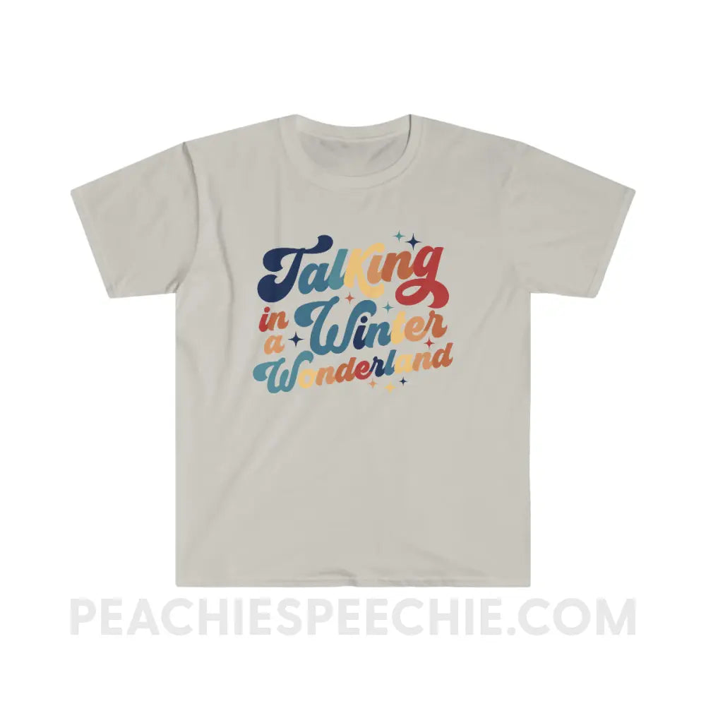 Talking In A Winter Wonderland Classic Tee - Ice Grey / S - T-Shirt peachiespeechie.com