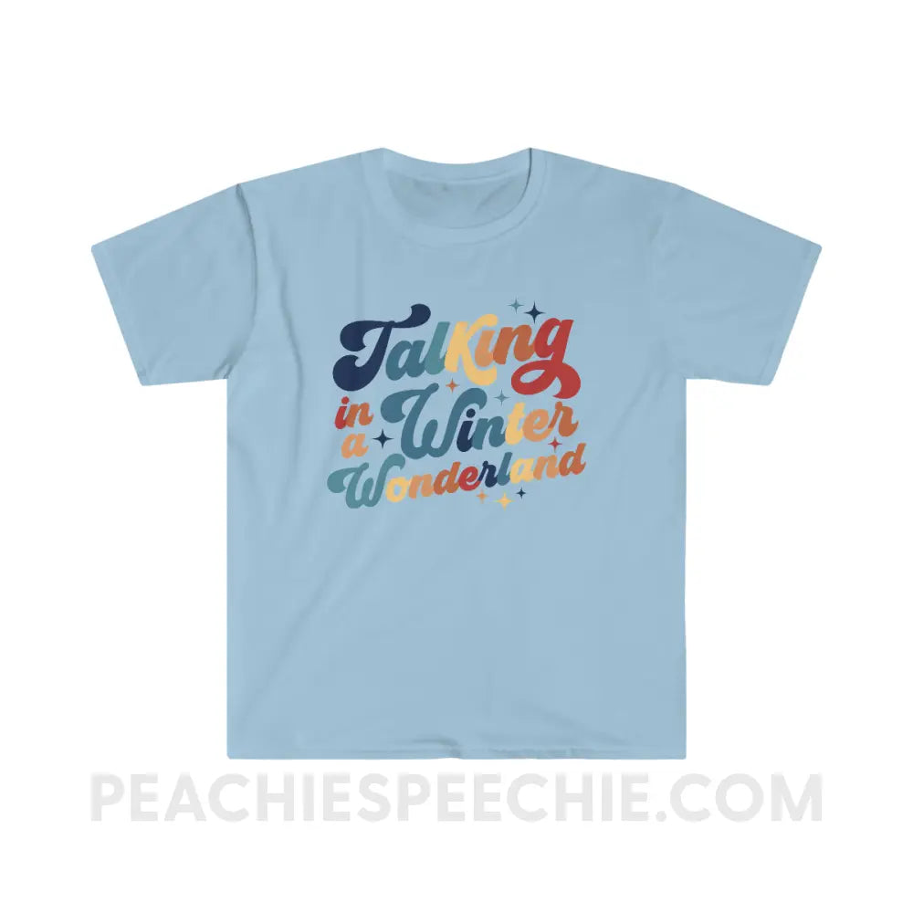 Talking In A Winter Wonderland Classic Tee - Light Blue / S - T-Shirt peachiespeechie.com