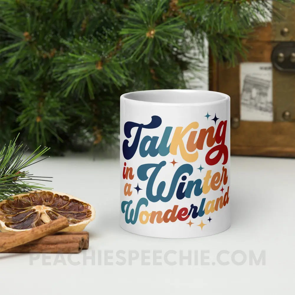 Talking In A Winter Wonderland Coffee Mug - 15 oz - peachiespeechie.com