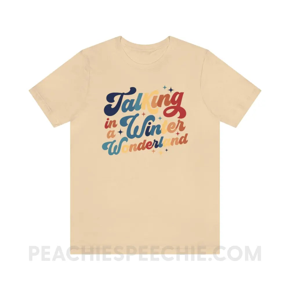 Talking In A Winter Wonderland Premium Soft Tee - Cream / S - T-Shirt peachiespeechie.com