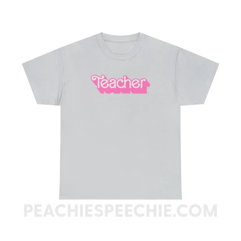 Teacher Doll Basic Tee - Ice Grey / S - T-Shirt peachiespeechie.com