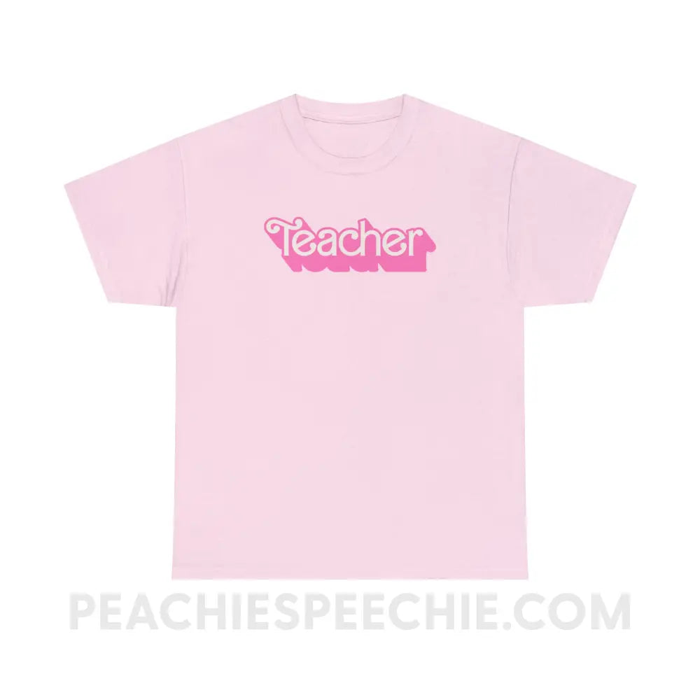 Teacher Doll Basic Tee - Light Pink / S - T-Shirt peachiespeechie.com