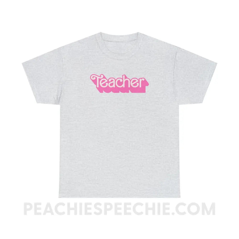 Teacher Doll Basic Tee - Ash / S - T-Shirt peachiespeechie.com