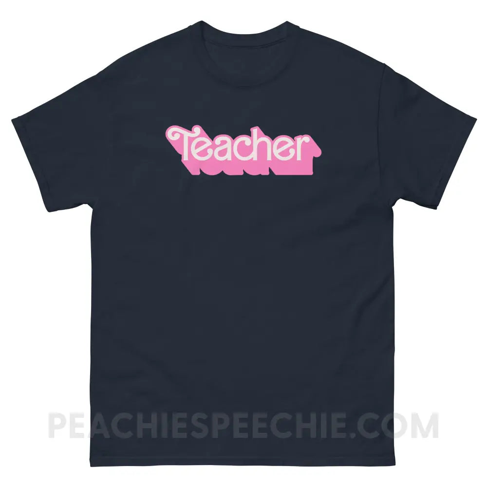 Teacher Doll Basic Tee - Navy / S - T-Shirt peachiespeechie.com