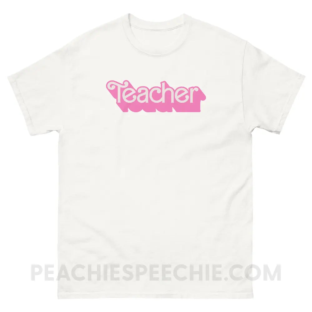 Teacher Doll Basic Tee - White / S - T-Shirt peachiespeechie.com