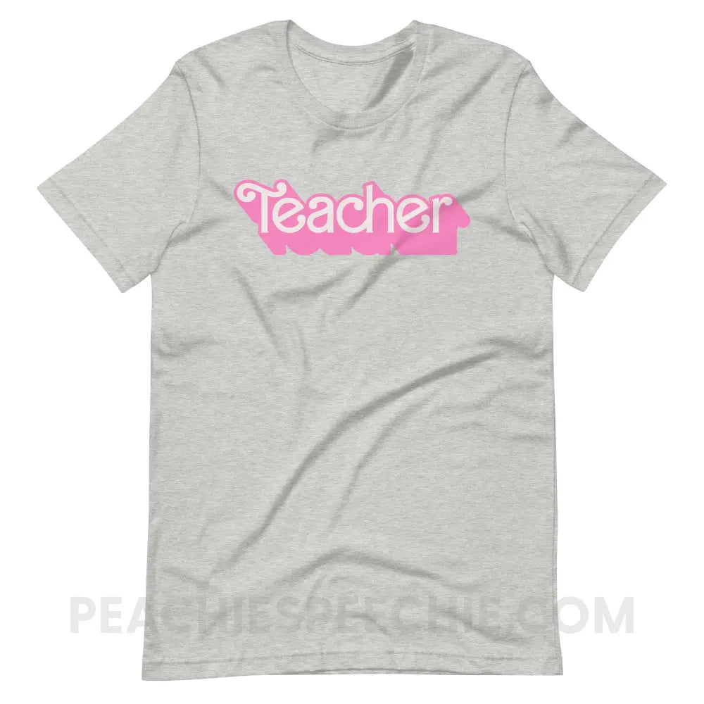 Teacher Doll Premium Soft Tee - Athletic Heather / S - peachiespeechie.com
