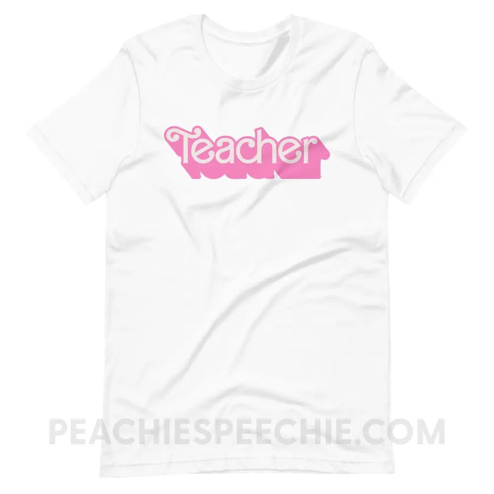 Teacher Doll Premium Soft Tee - White / S - peachiespeechie.com