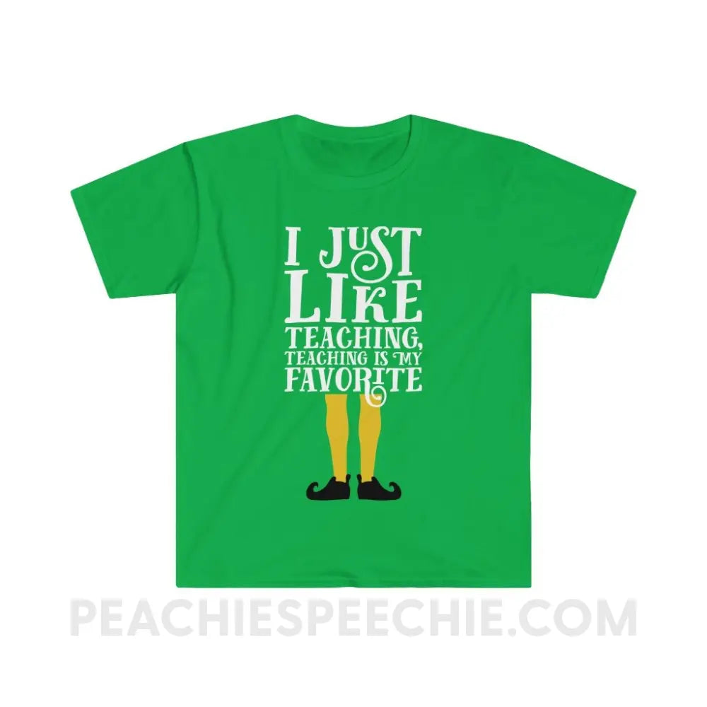 Teacher Elf Classic Tee - Irish Green / S - T-Shirt peachiespeechie.com