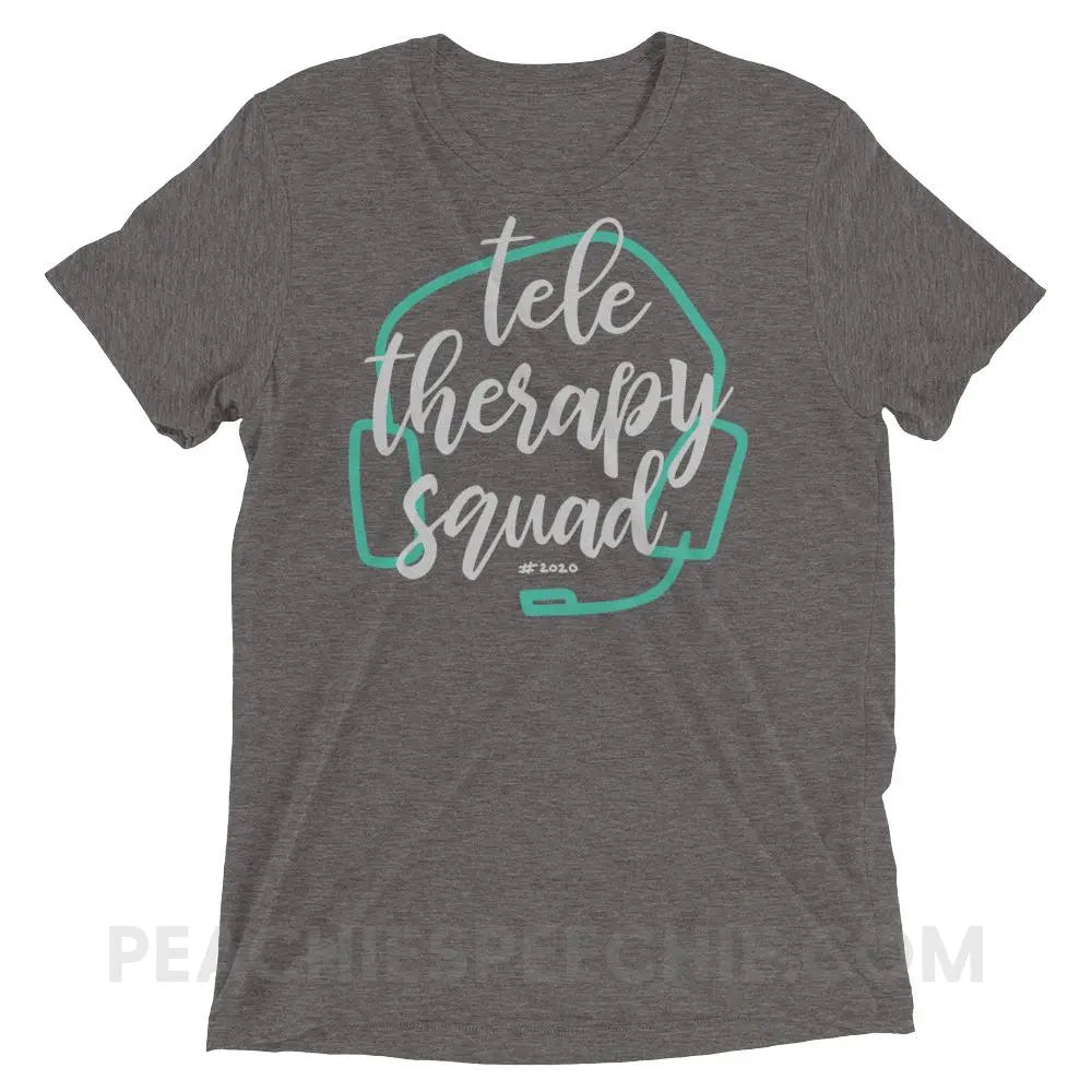 Teletherapy Squad Tri-Blend Tee - Grey Triblend / XS - T-Shirts & Tops peachiespeechie.com