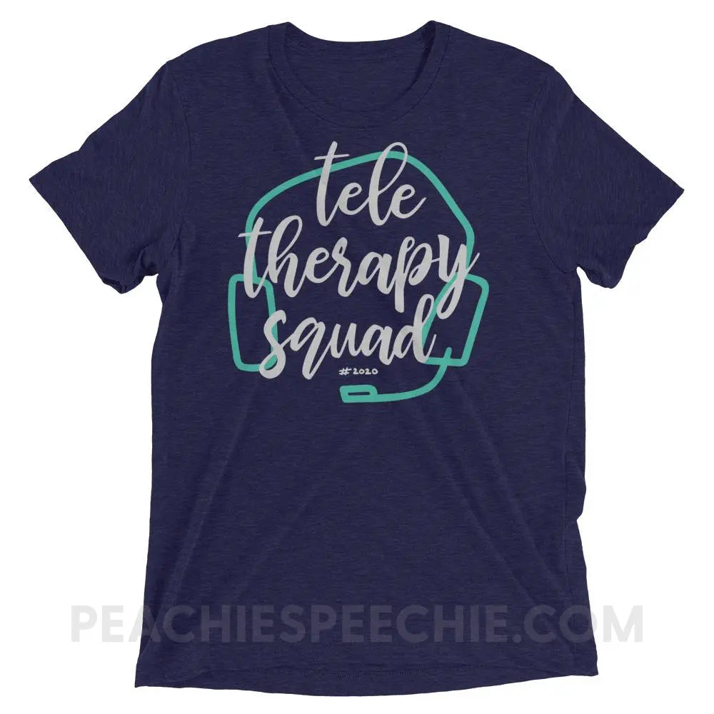 Teletherapy Squad Tri-Blend Tee - Navy Triblend / XS - T-Shirts & Tops peachiespeechie.com