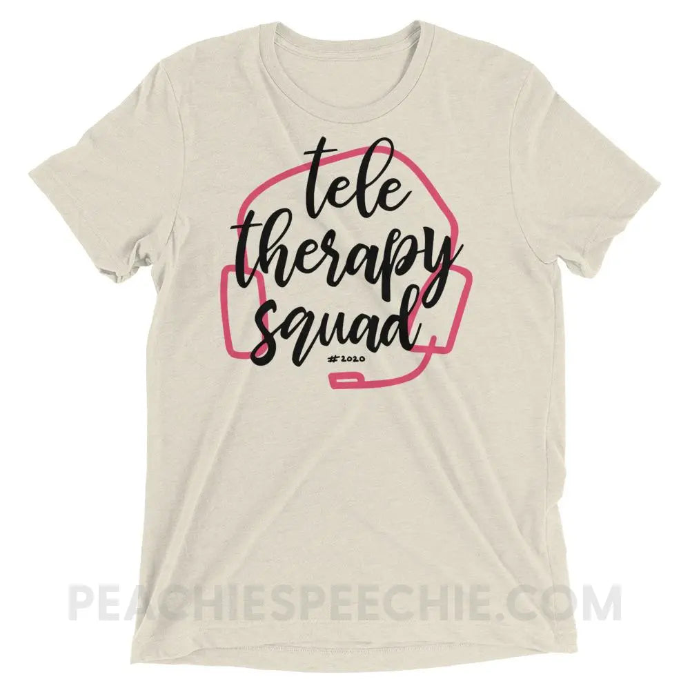 Teletherapy Squad Tri-Blend Tee - Oatmeal Triblend / XS - T-Shirts & Tops peachiespeechie.com