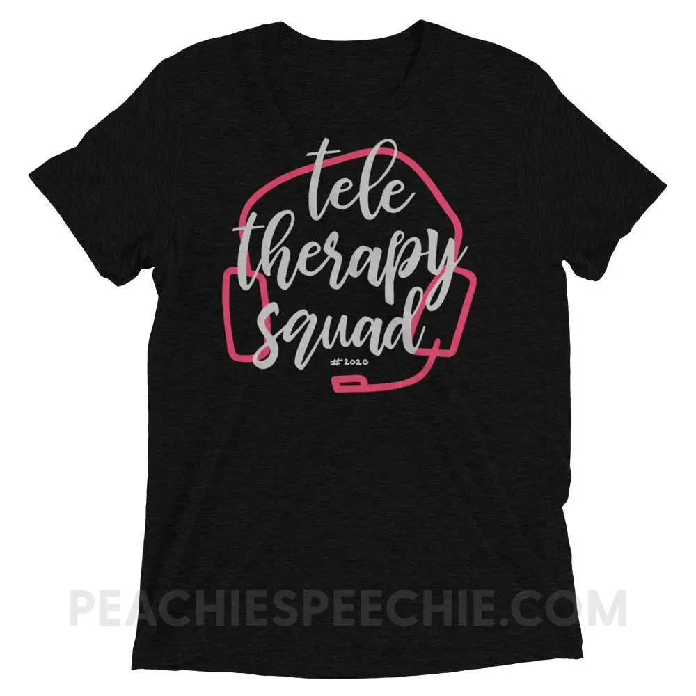 Teletherapy Squad Tri-Blend Tee - Solid Black Triblend / XS - T-Shirts & Tops peachiespeechie.com