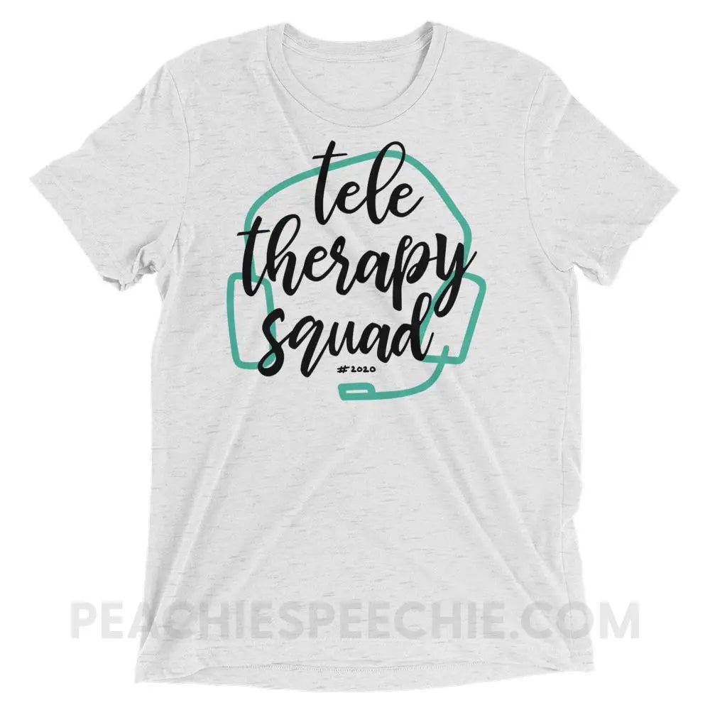 Teletherapy Squad Tri-Blend Tee - White Fleck Triblend / XS - T-Shirts & Tops peachiespeechie.com