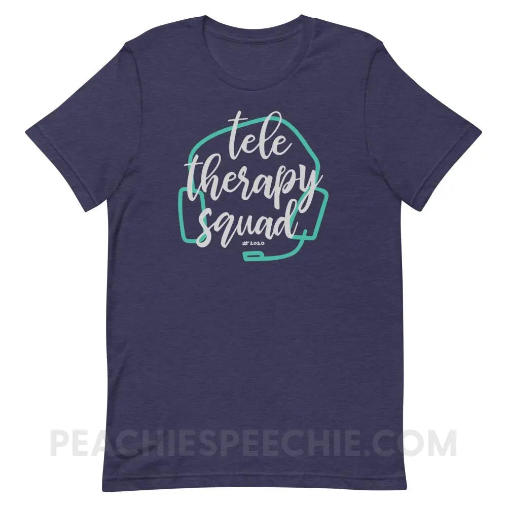 Teletherapy Squad Premium Soft Tee - Heather Midnight Navy / XS - T-Shirts & Tops peachiespeechie.com