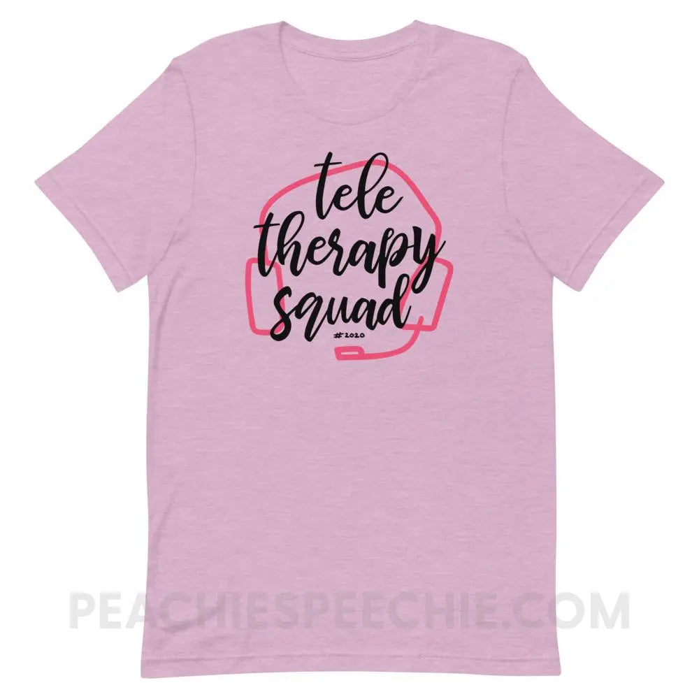 Teletherapy Squad Premium Soft Tee - Heather Prism Lilac / XS - T-Shirts & Tops peachiespeechie.com