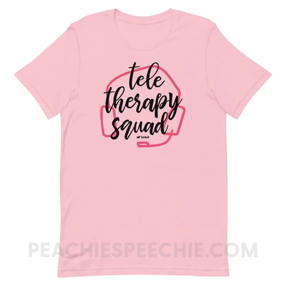 Teletherapy Squad Premium Soft Tee - Pink / S - T-Shirts & Tops peachiespeechie.com