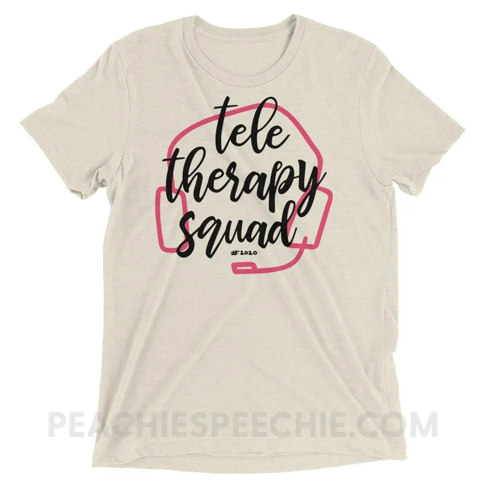 Teletherapy Squad Tri-Blend Tee - Oatmeal Triblend / XS - T-Shirts & Tops peachiespeechie.com