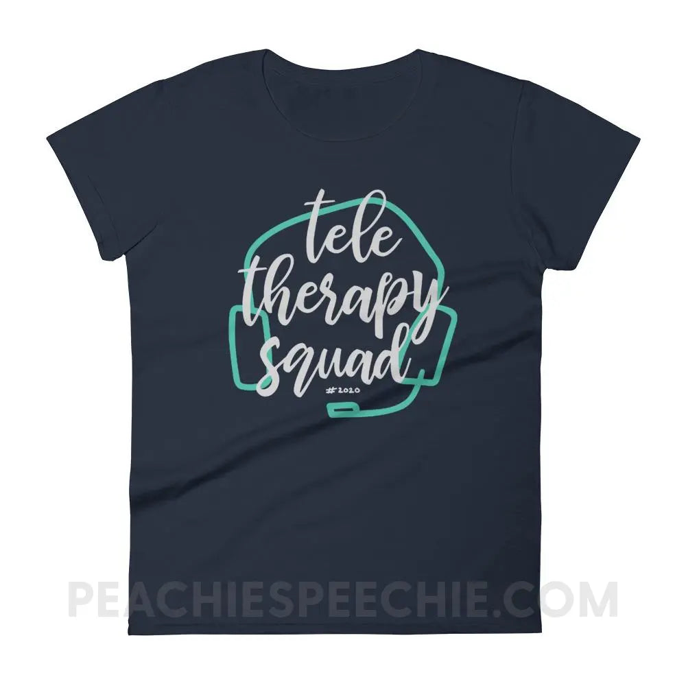 Teletherapy Squad Women’s Trendy Tee - Navy / S T-Shirts & Tops peachiespeechie.com