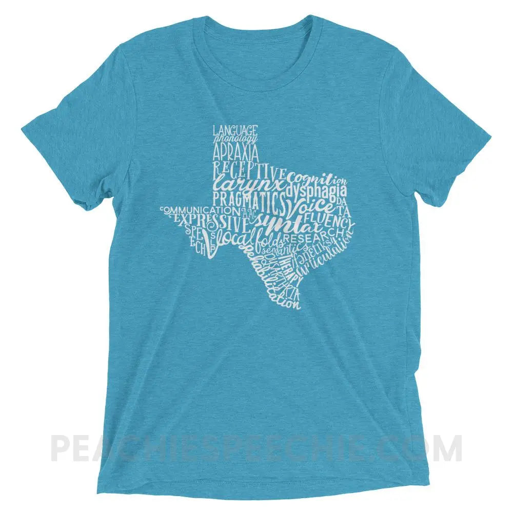 Texas SLP Tri-Blend Tee - Aqua Triblend / XS - T-Shirts & Tops peachiespeechie.com