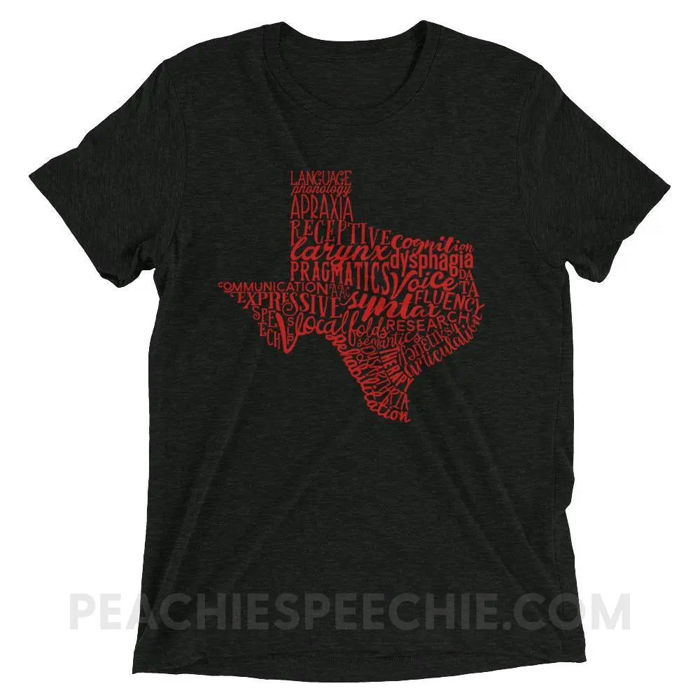 Texas SLP Tri-Blend Tee - Charcoal-Black Triblend / XS - T-Shirts & Tops peachiespeechie.com