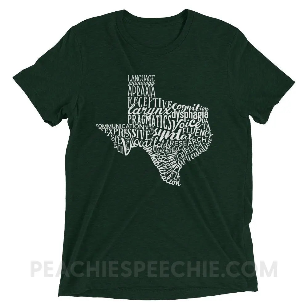 Texas SLP Tri-Blend Tee - Emerald Triblend / XS - T-Shirts & Tops peachiespeechie.com