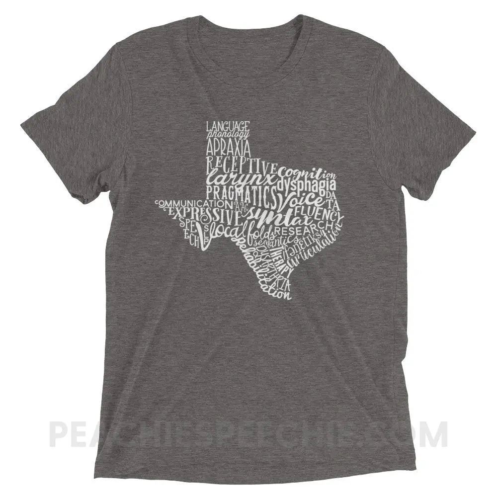 Texas SLP Tri-Blend Tee - Grey Triblend / XS - T-Shirts & Tops peachiespeechie.com