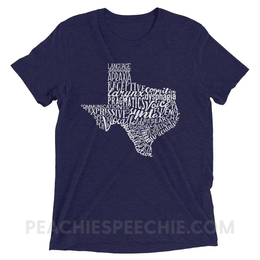 Texas SLP Tri-Blend Tee - Navy Triblend / XS - T-Shirts & Tops peachiespeechie.com